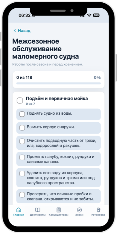 Практический чек-лист для судоводителя